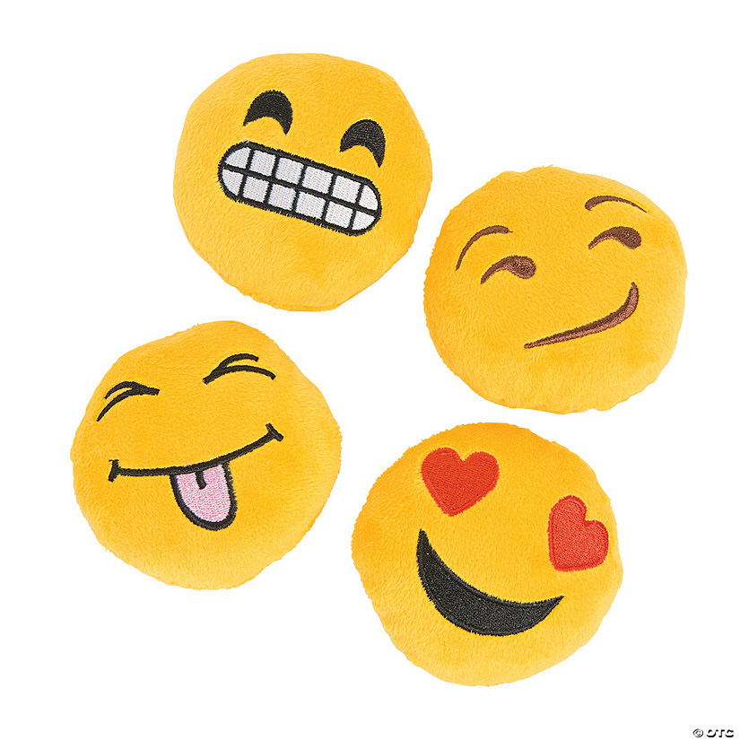 Mini Smiling Stuffed Face Emojis - 12 Pc. Image