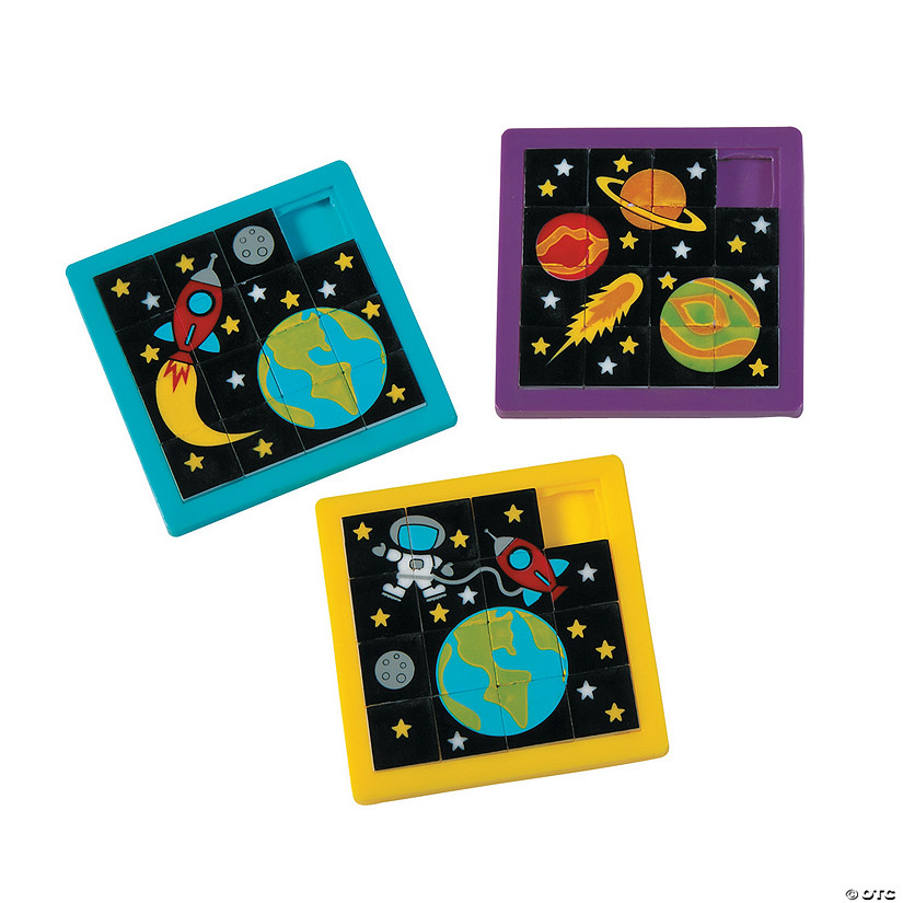 Mini Space Slide Puzzles - 12 Pc. Image