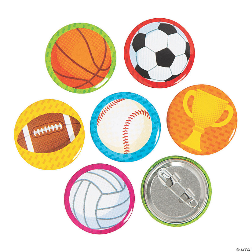 Mini Sports Icons Buttons - 48 Pc. Image