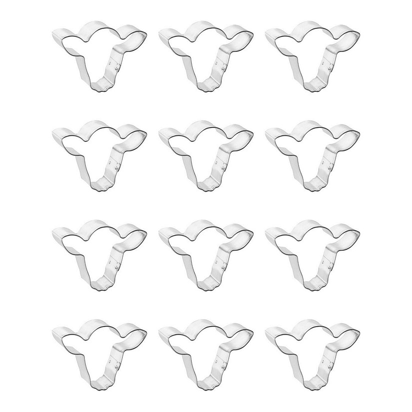 Mini Steer Head Cow Face 2 inch Cookie Cutters Image