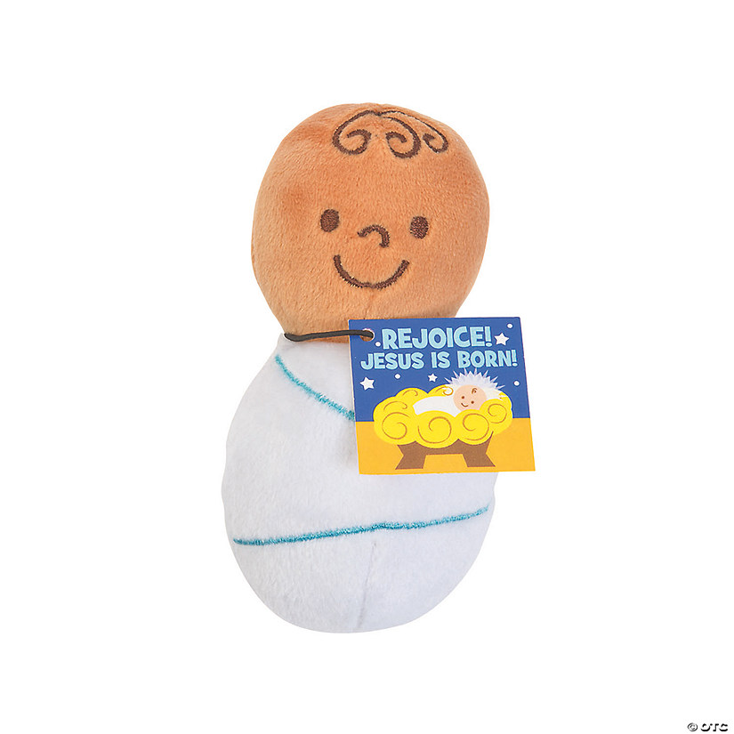 Mini Stuffed Baby Jesus with Card - 12 Pc. Image