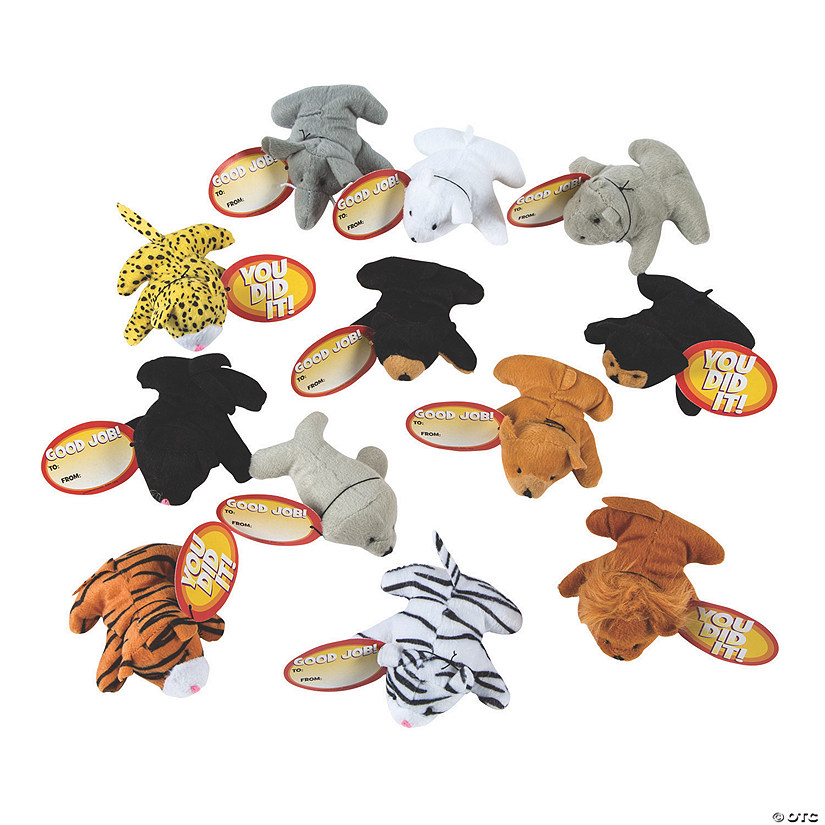Mini Stuffed Zoo Animals with Card 25 Pc. Oriental Trading