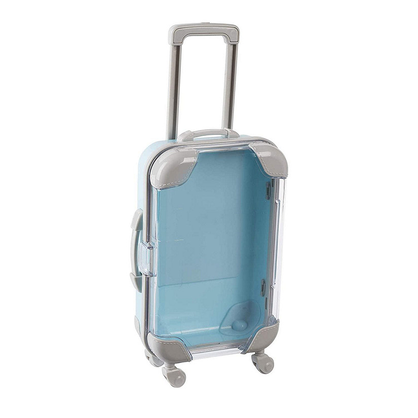 Mini Suitcase 5.5"X3.5"X1.5" Blue Candy Box 8 Pack Image