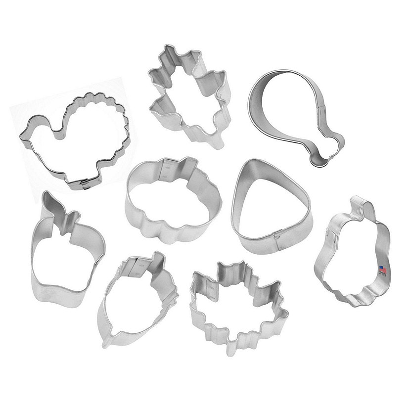 Mini Thanksgiving 9 Piece Cookie Cutter Set Image