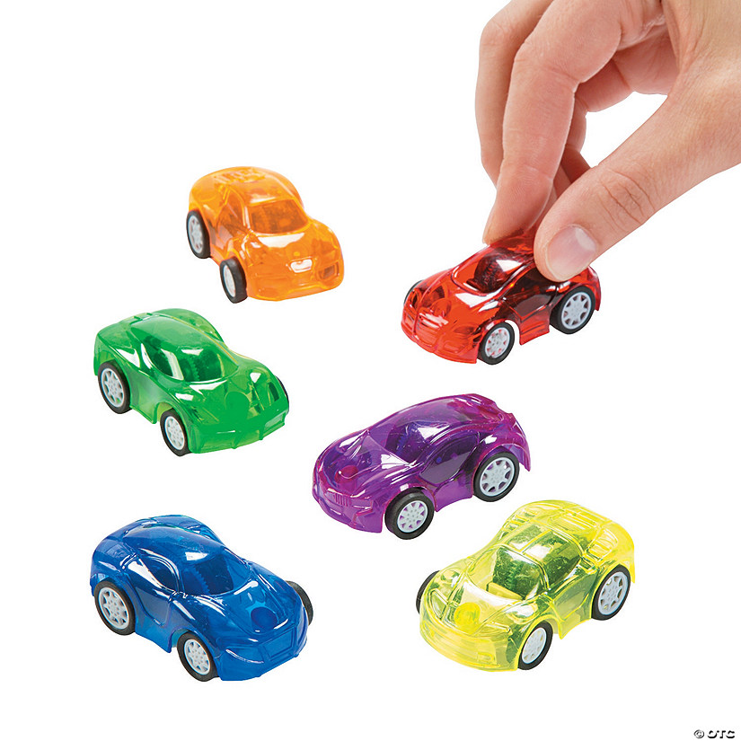 Mini Transparent Pull-Back Cars - 12 Pc. Image