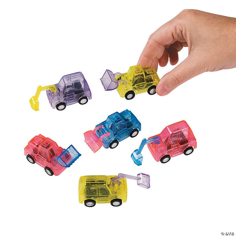 Mini Transparent Pull-Back Construction Vehicles - 12 Pc. Image