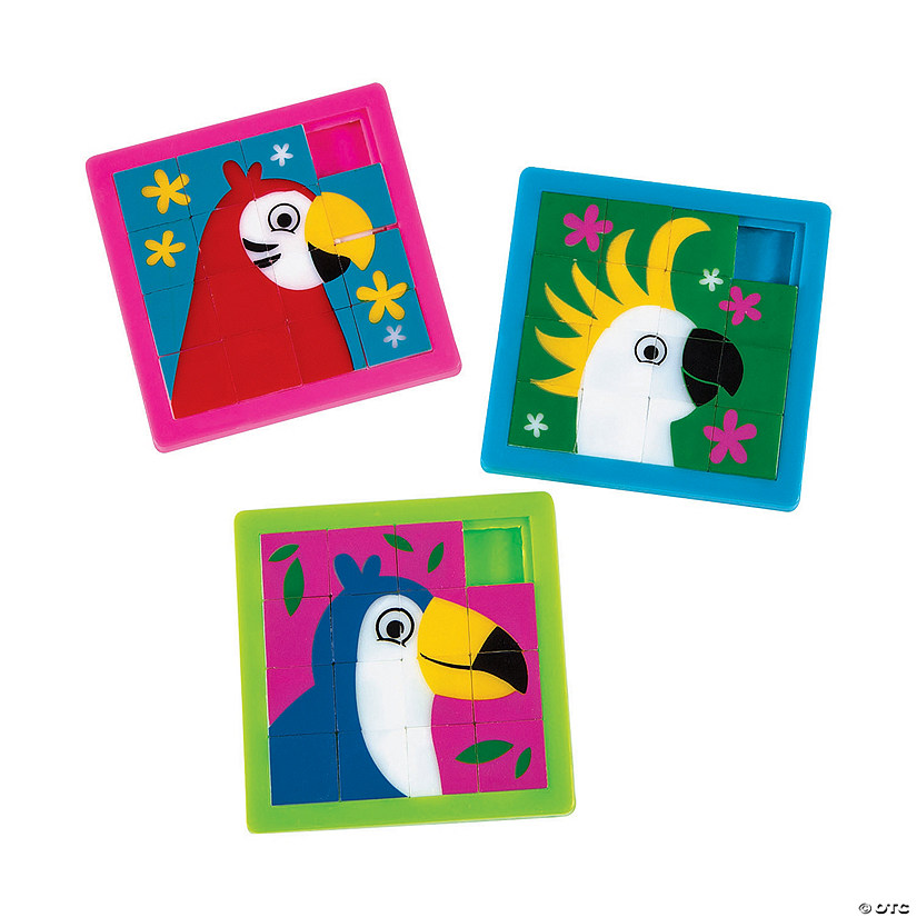 Mini Tropical Bird Slide Puzzles - 12 Pc. Image