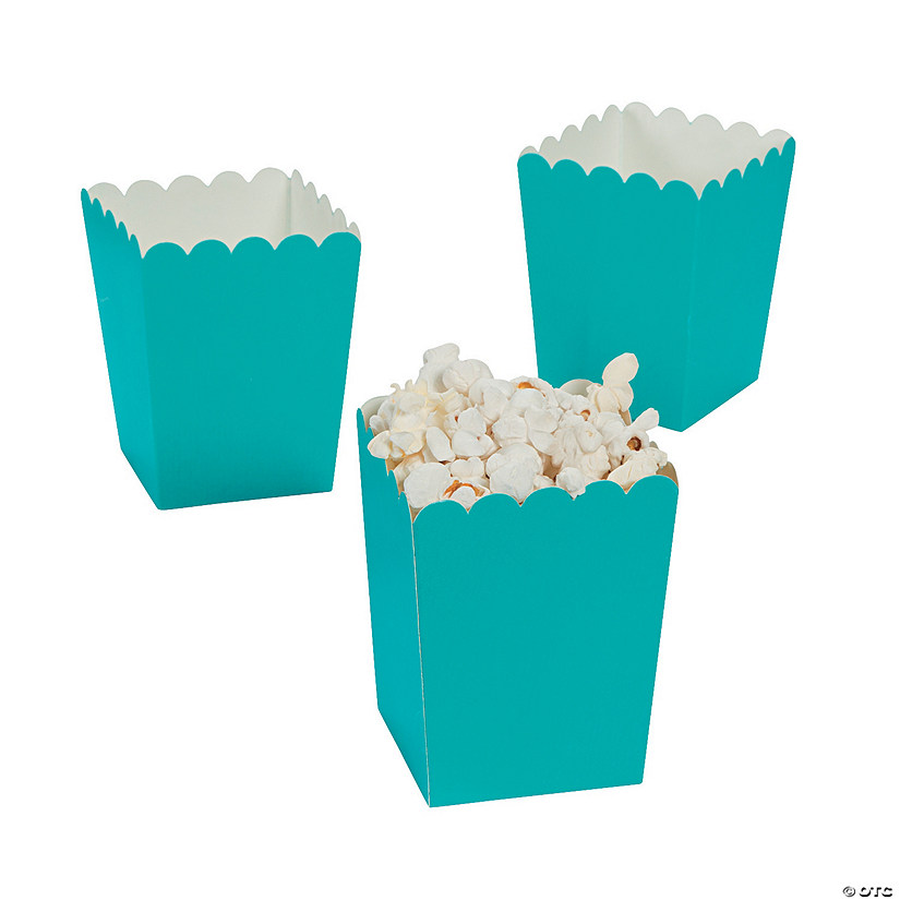 Mini Turquoise Popcorn Box - 24 Pc. Image