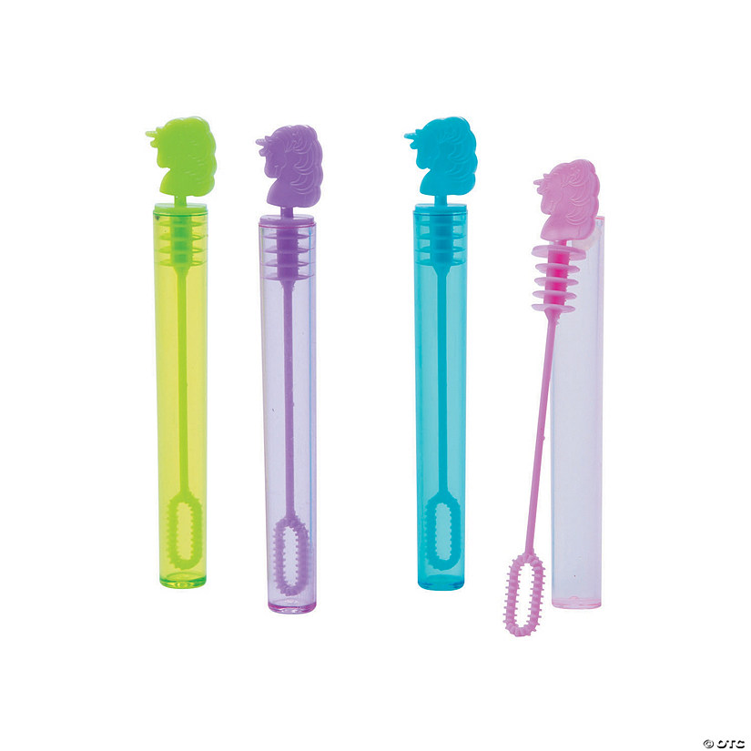 Mini Unicorn Bubble Tubes - 24 Pc. Image