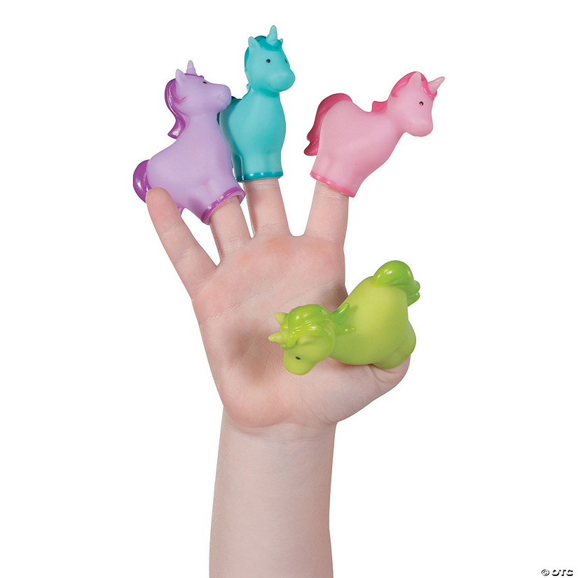 Mini Unicorn Finger Puppets - 12 Pc. Image