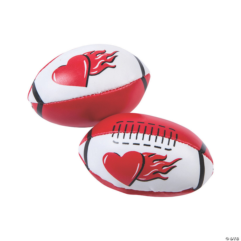 Mini Valentine Footballs - 12 Pc. Image