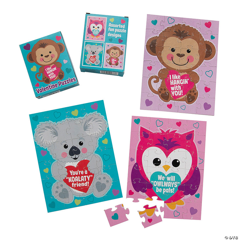 Mini Valentine Puzzles - 12 Boxes Image