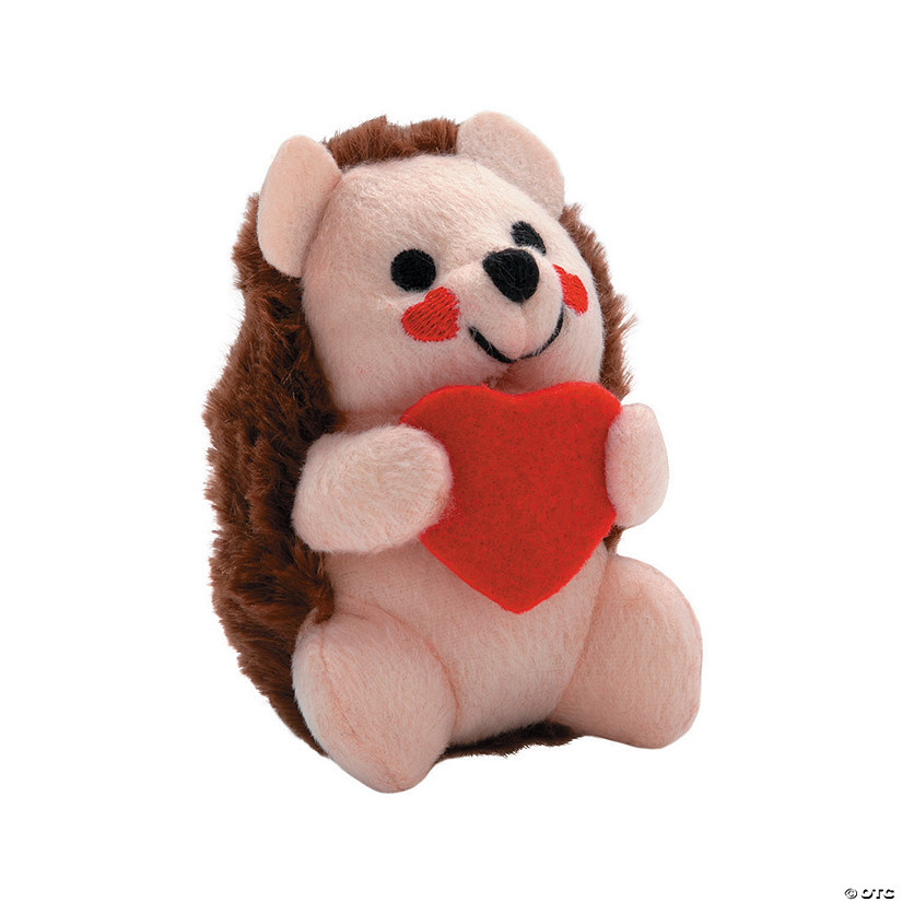 Mini Valentine Stuffed Hedgehogs - 12 Pc. Image