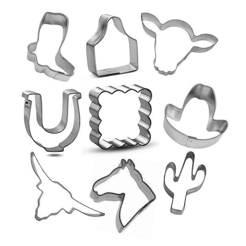 Mini Western 9 Piece Cookie Cutter Set Image