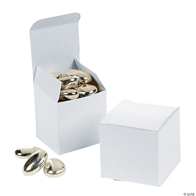 Mini White Favor Boxes - 24 Pc. Image