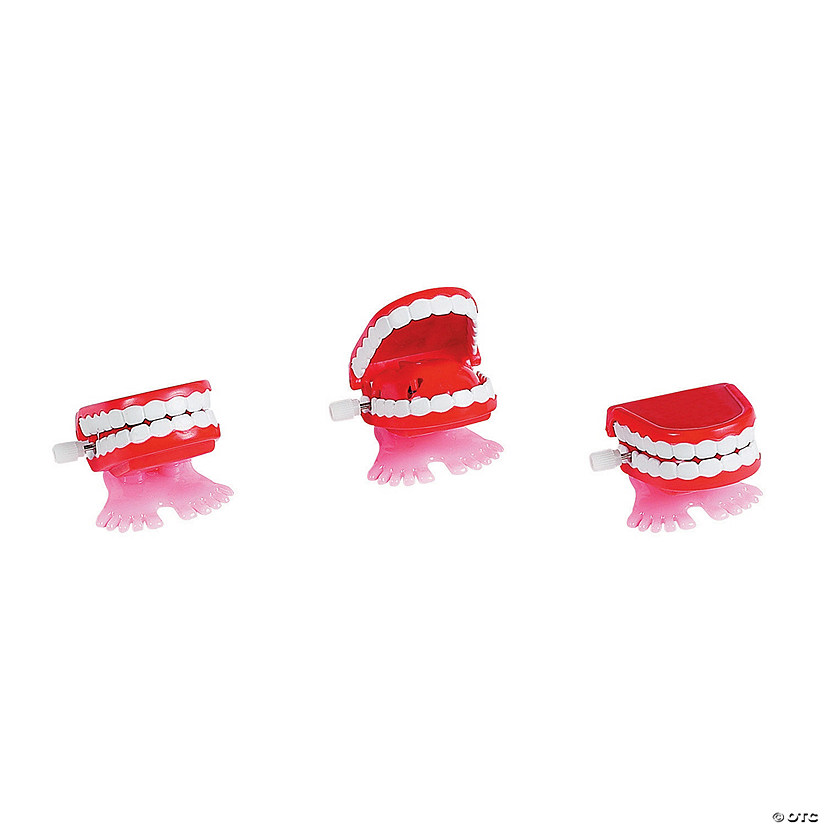 Mini Wind-Up Chomping Teeth - 12 Pc. Image