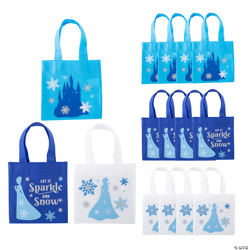 Mini Winter Princess Tote Bags - 12 Pc. Image