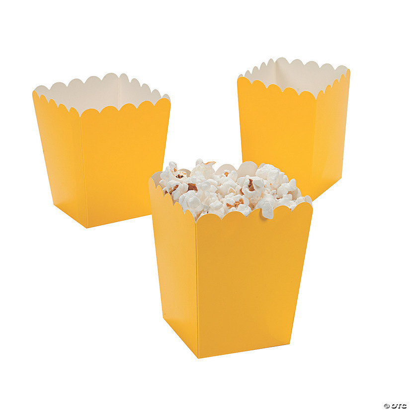 Mini Yellow Popcorn Boxes - 24 Pc. Image