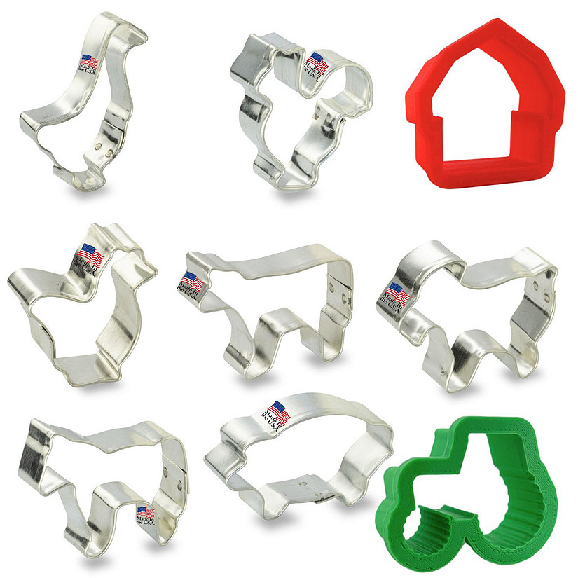 Miniature Farm Animals Cookie Cutter 9 Pc Set HS0455 Image