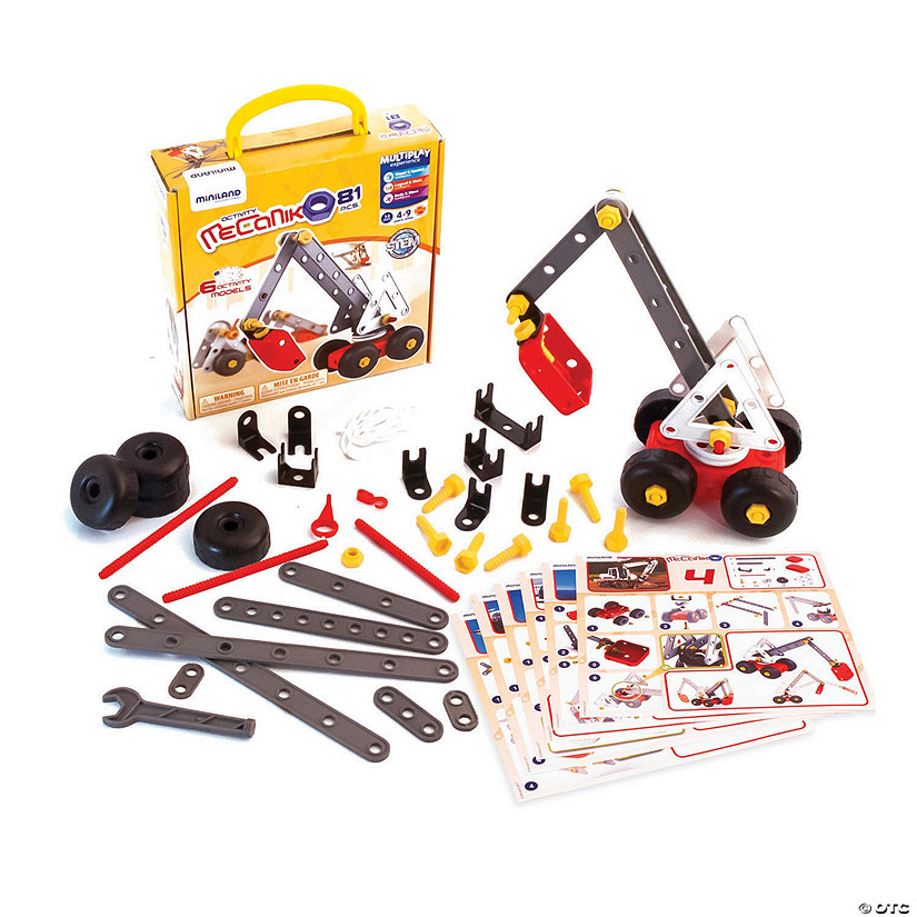 Miniland Educational Activity Mecaniko 81 Piece Construction Set Image