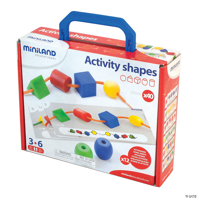Miniland Educational Activity Shapes (Giant Beads) and Laces Image