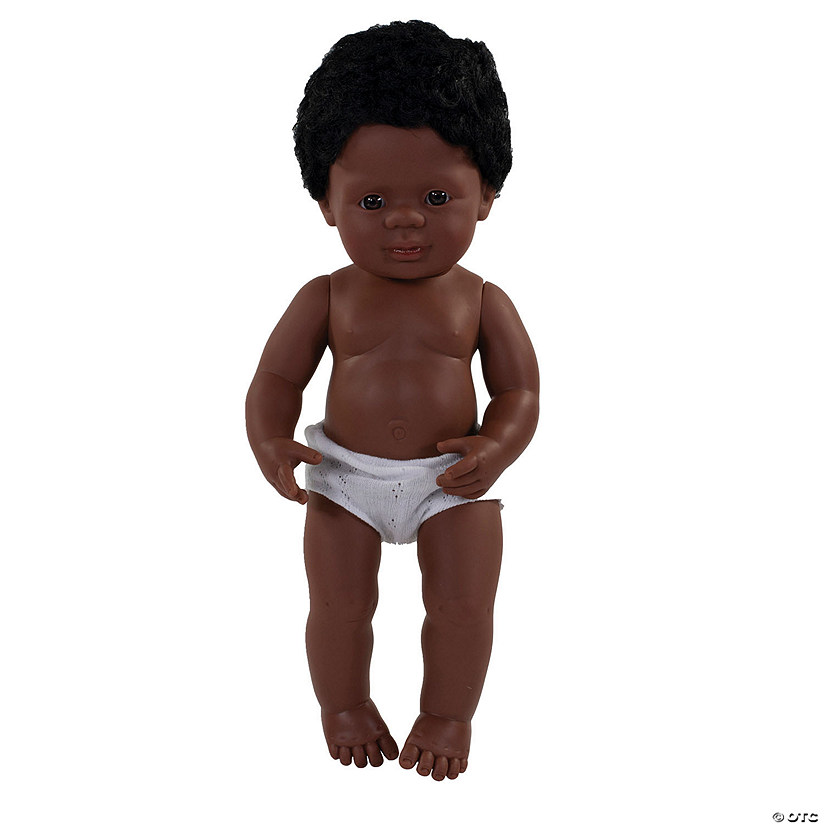Miniland Educational Anatomically Correct 15" Baby Doll, African-American Boy Image