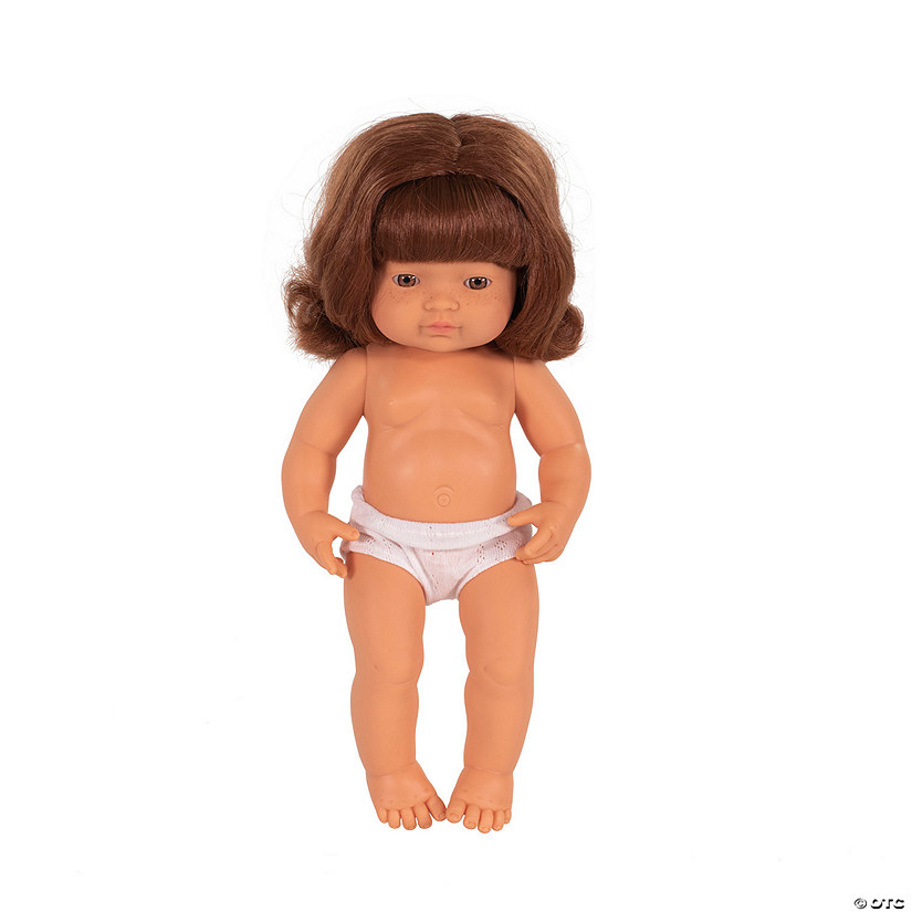 Miniland Educational Anatomically Correct 15" Baby Doll, Caucasian Girl, Red Hair Image