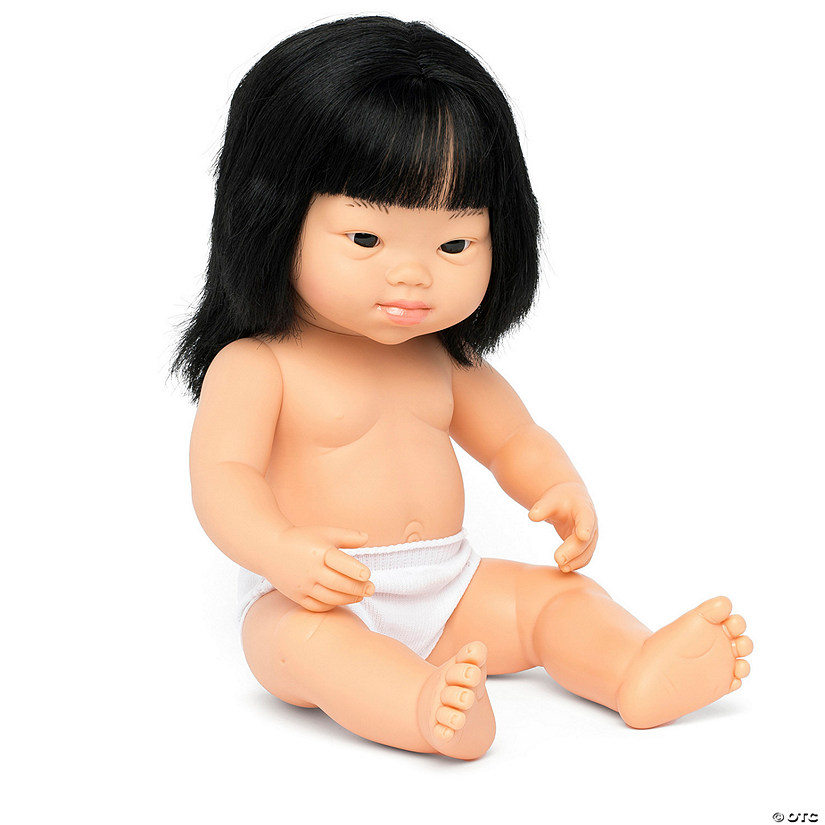 Miniland Educational Anatomically Correct 15" Baby Doll, Down Syndrome Asian Girl Image