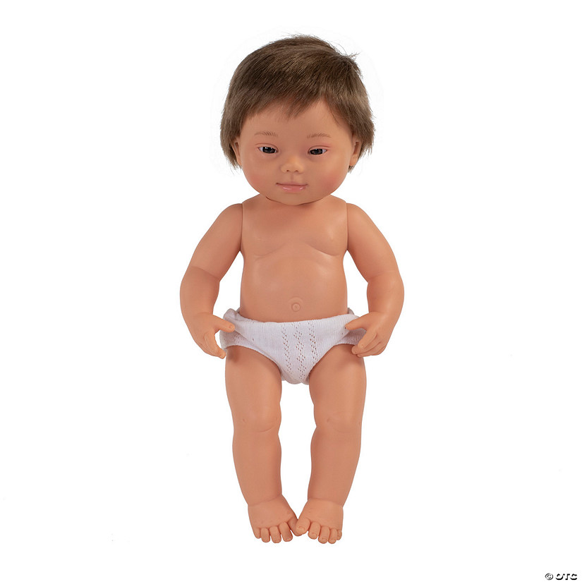Miniland Educational Anatomically Correct 15" Baby Doll, Down Syndrome Boy Image