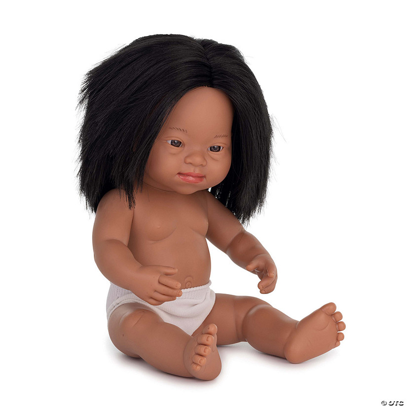 Miniland Educational Anatomically Correct 15" Baby Doll, Down Syndrome Hispanic Girl Image