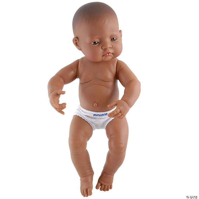 Miniland Educational Anatomically Correct Newborn Doll, 15-3/4", Hispanic Girl Image