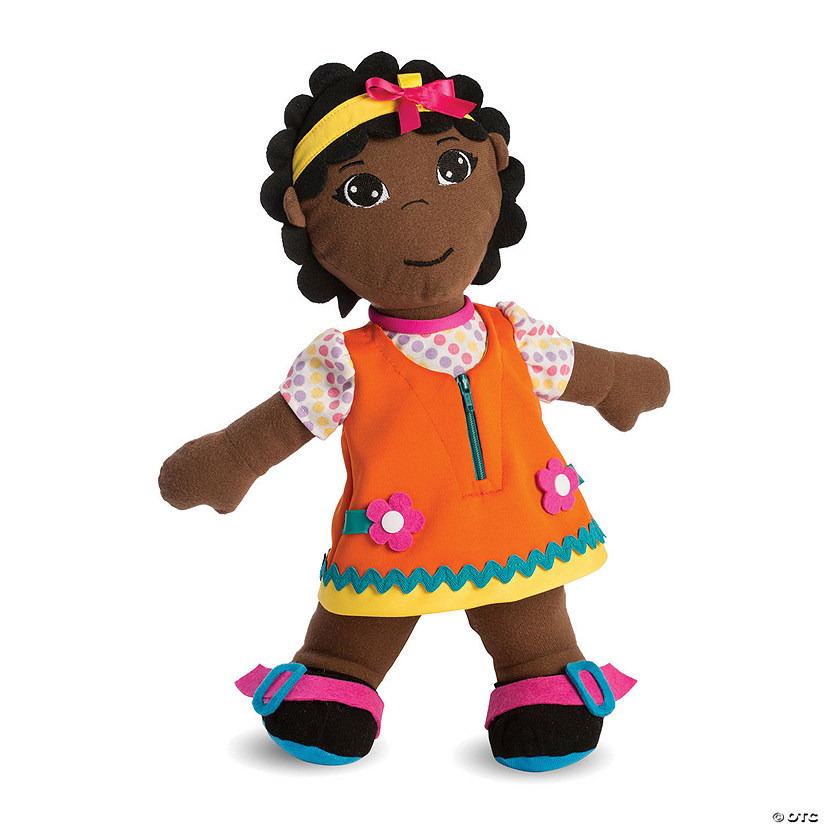 Miniland Educational Multicultural Fastening Dolls, African Girl Image