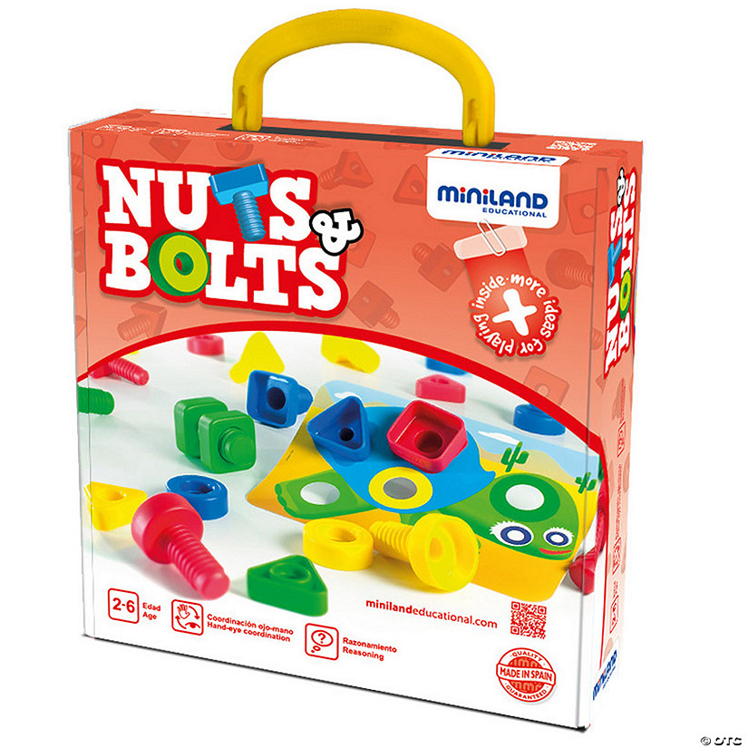 Miniland Educational Nuts & Bolts School Activity Set, 24-Piece Set Image
