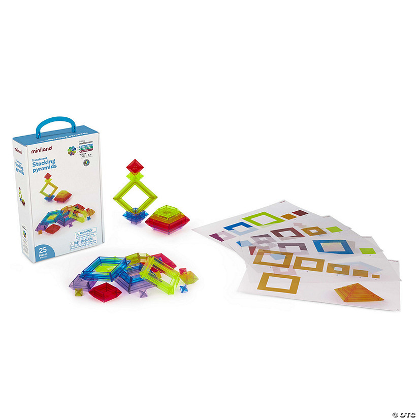 Miniland Educational Translucent Stacking Pyramids Image