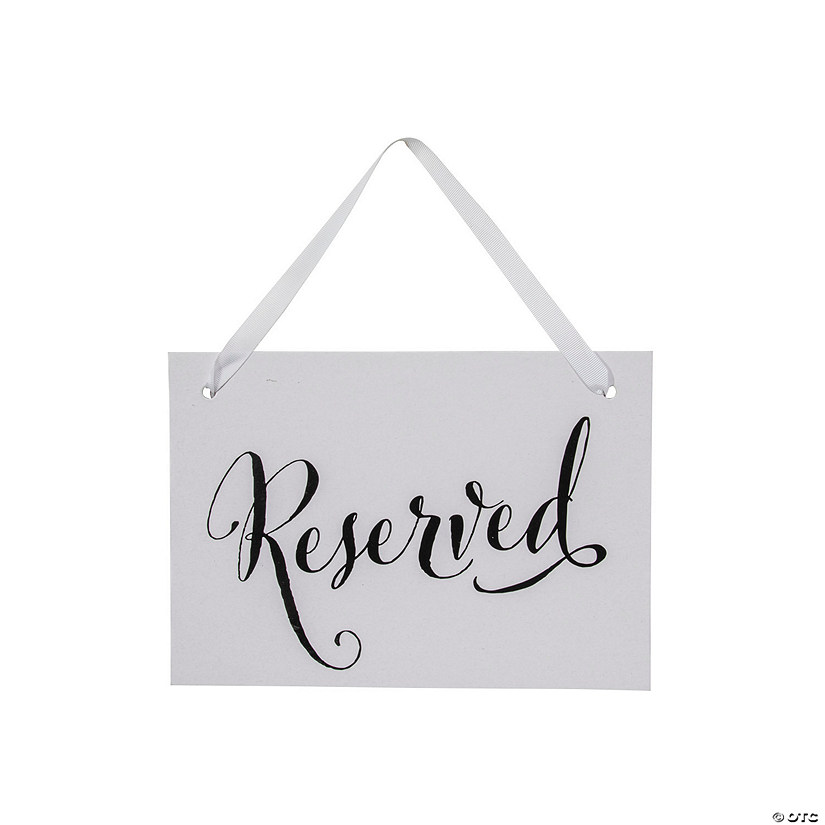 Minimal Reserved Chair Sign | Oriental Trading