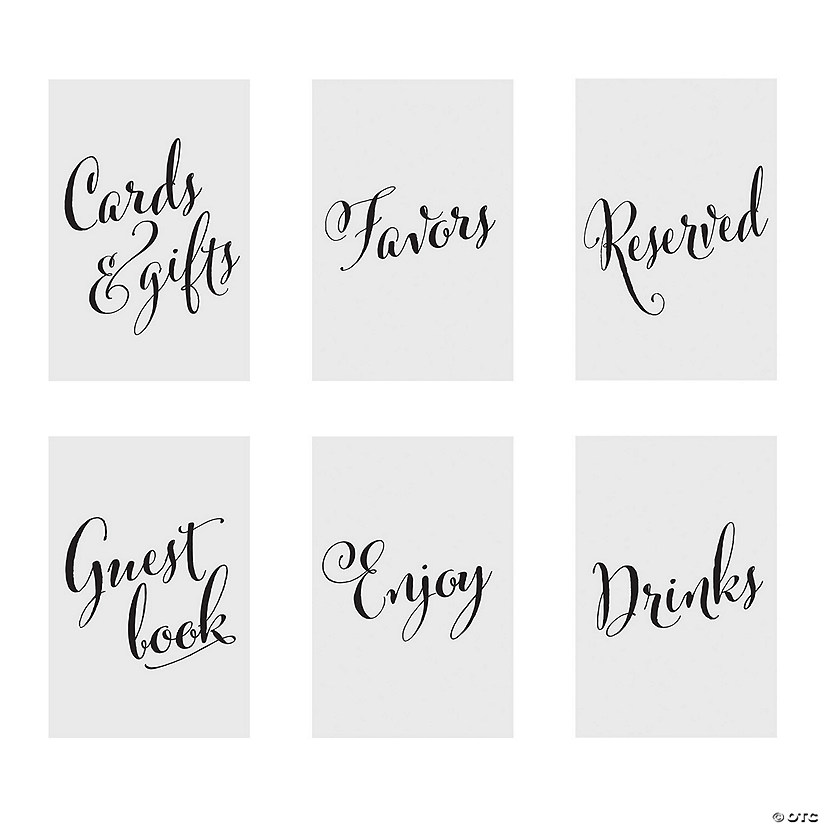 Minimal Sign Set - 6 Pc. | Oriental Trading