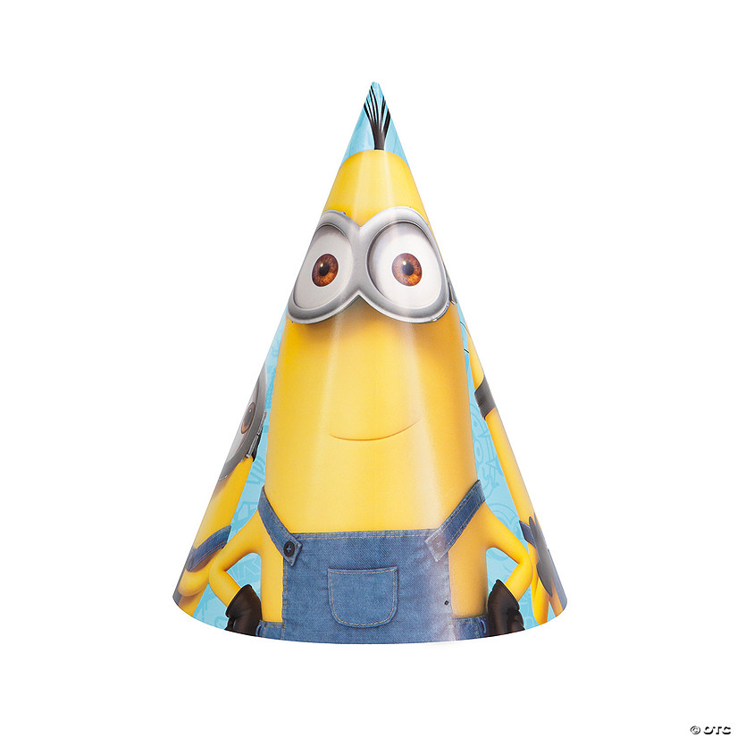 Minions&#8482; Cone Party Hats- 8 Pc. Image