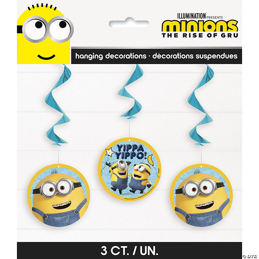 Minions&#8482; Hanging Swirls - 3 Pc. Image