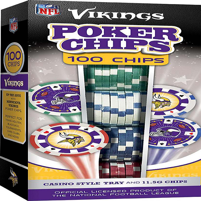 Minnesota Vikings 100 Piece Poker Chips Image