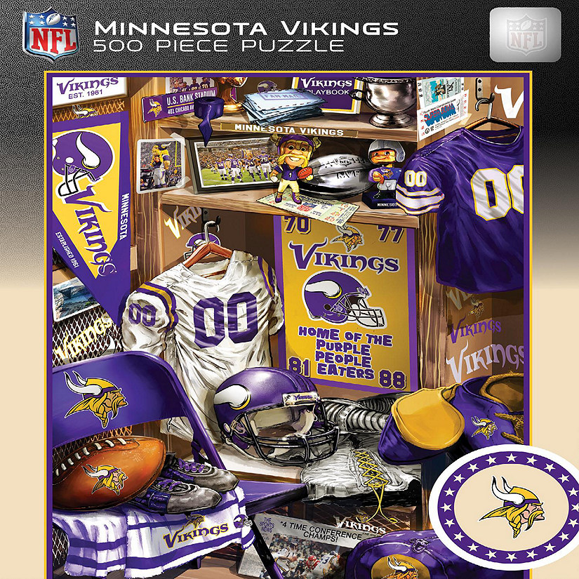 Minnesota Vikings - Locker Room 500 Piece Jigsaw Puzzle Image