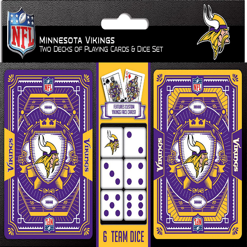 Minnesota Vikings NFL 2-Pack Playing cards & Dice set Image