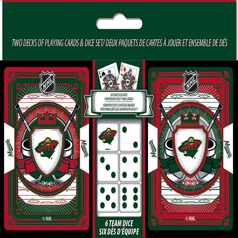 Minnesota Wild NHL 2-Pack Playing cards &amp; Dice set Image