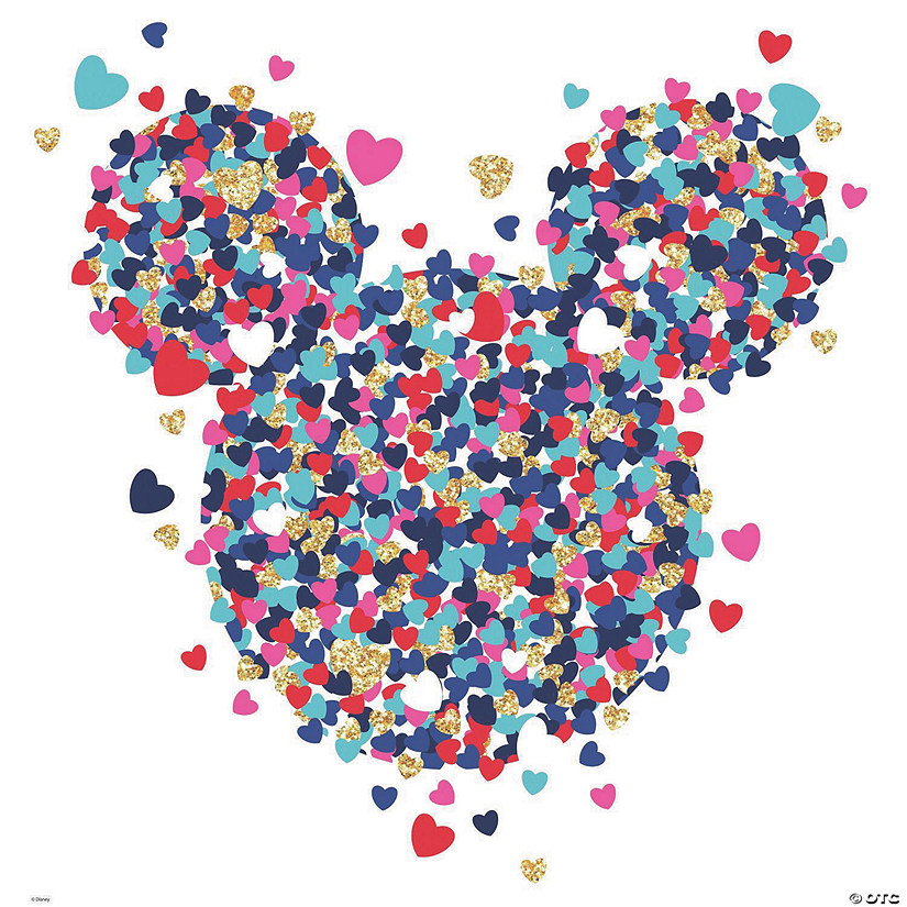 Minnie Mouse Heart Confetti Decals with Glitter Image