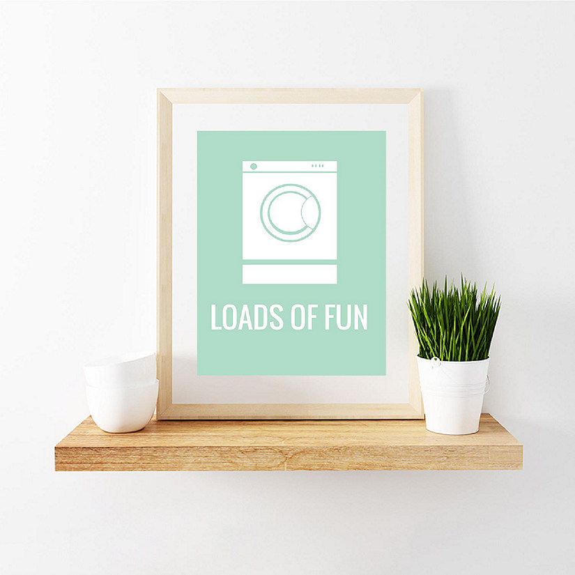 Mint Green Laundry Loads Fun 8.5x11 Image