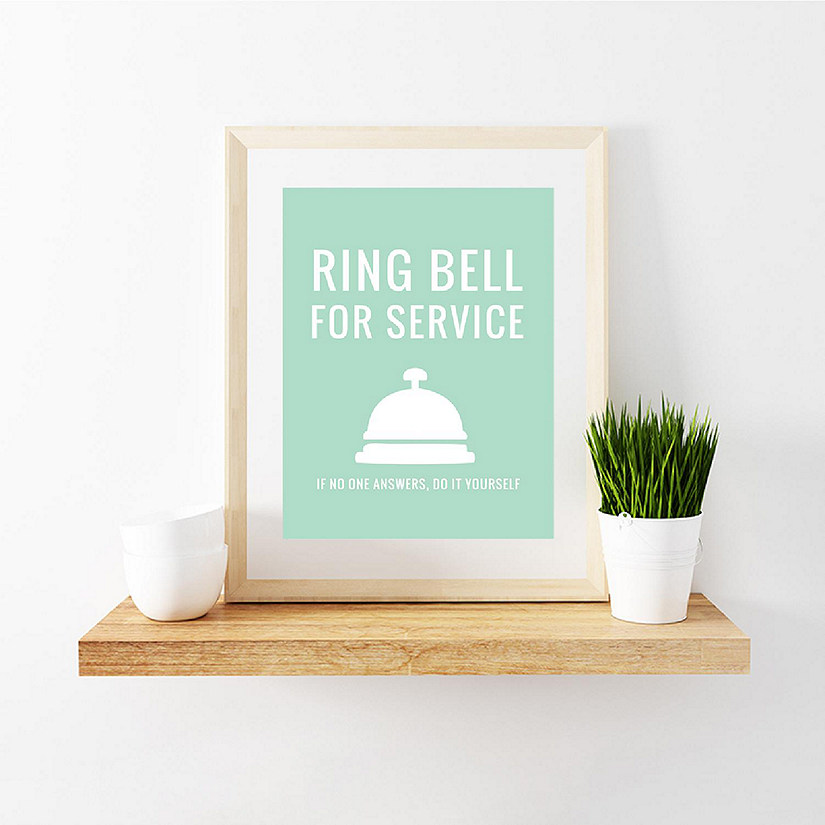 Mint Green Laundry Ring Bell 8.5x11 Image