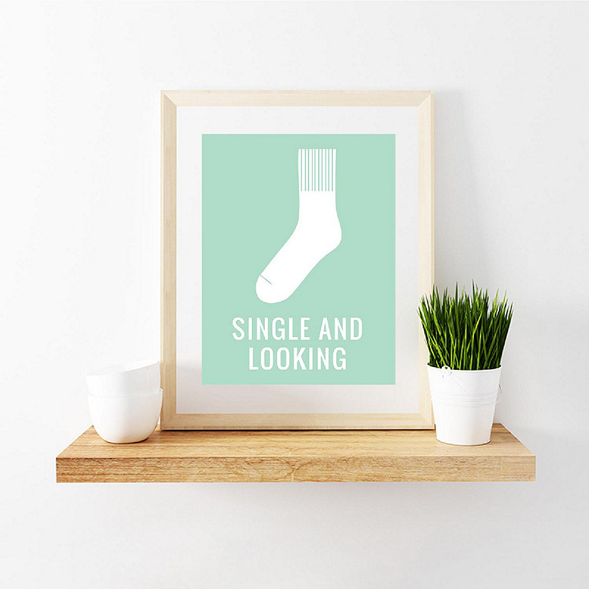 Mint Green Laundry Single Sock 8.5x11 Image
