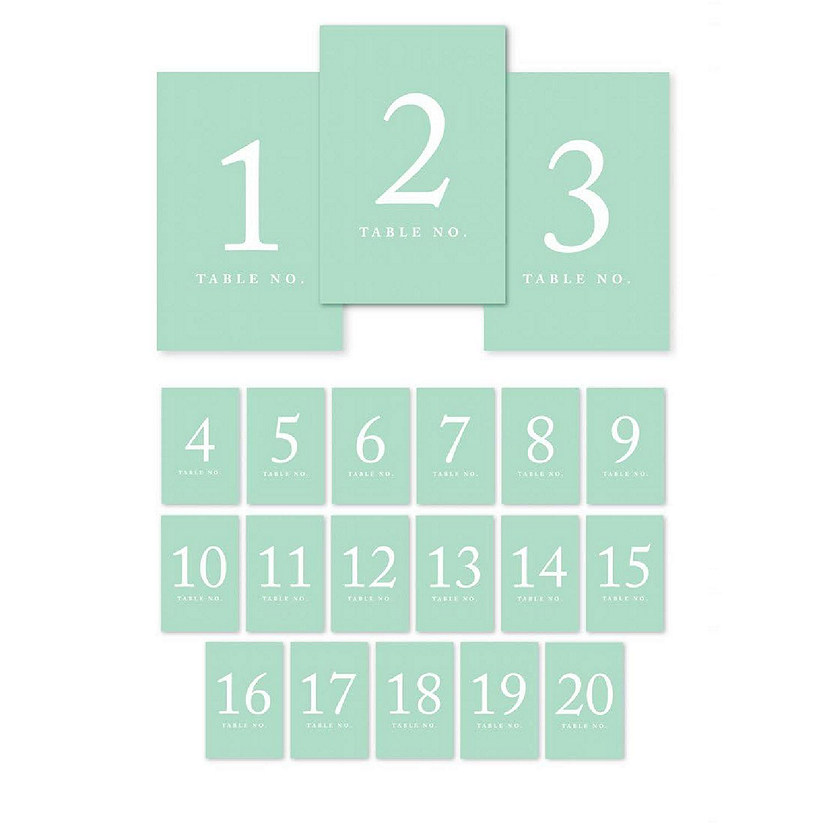 Mint Green Perforated Numbers 1 20 Image