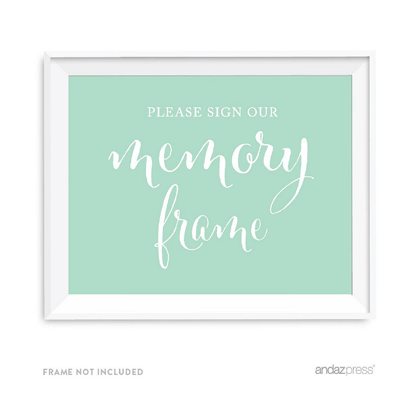 Mint Green Sign Our Memory Frame 8.5x11 Image