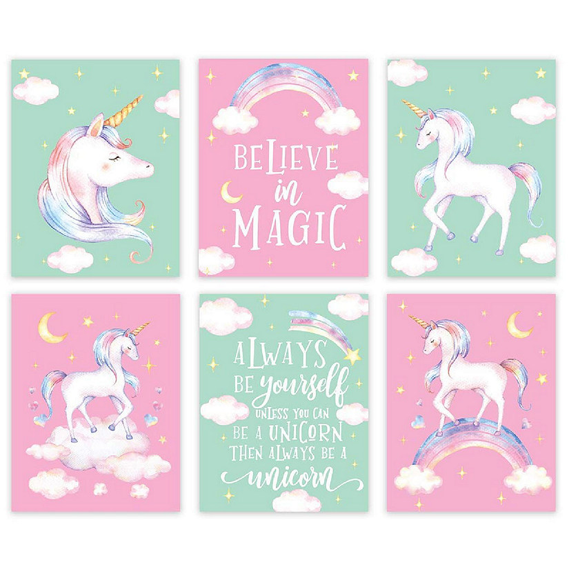 Mint Pink Unicorn Magic 6Pk 8.5x11in Image