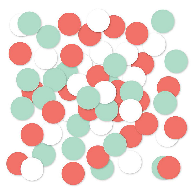 Mint White Coral Confetti 180-Pack Image